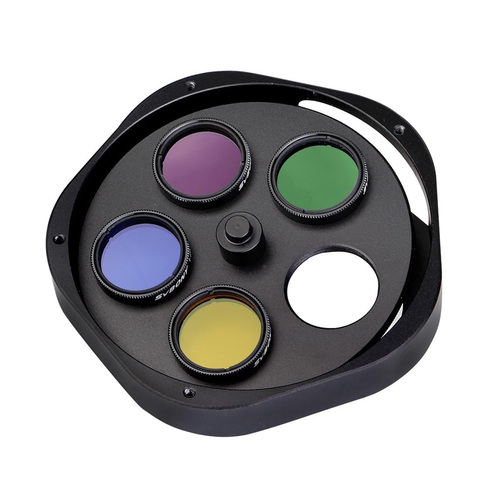 Roue de Filtre de Télescope Filtre Métallique 5 Positions pour Oculaire de Télescope pour Télescopes Astronomiques 2 Pouces
