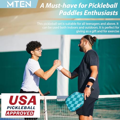Image of MTEN Pickleball Paddles Set of 2 /4 /1, USAPA Approved Fiberglass Rackets