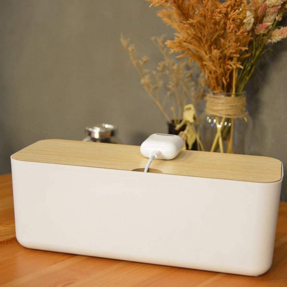 Scatola Per Organizzazione Cavi - Grande, Bianca, Per Nascondere Ciabatte E Cavi Di TV, PC O Scrivania - Foto 5