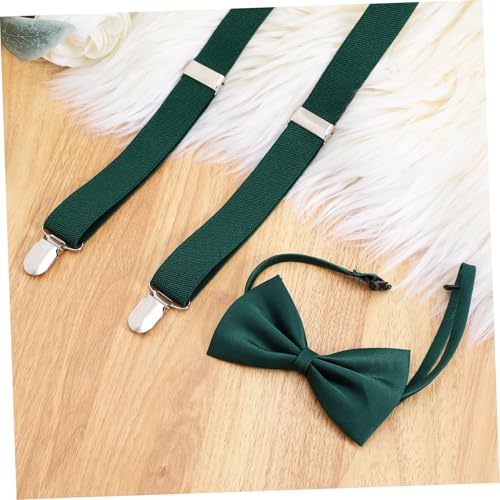 1Set Adjustable Bow Tie and Suspender for Boys Stylish Elastic Suspenders for Trousers and Pants Comfortable for Parties and Everyday Wear Complete Outfit3