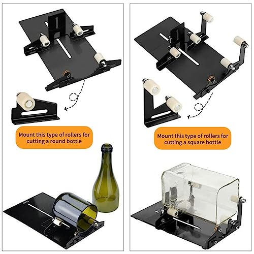 Tagliavetro per sculture di bottiglie fai da te, macchina da taglio quadrata e rotonda per arte creativa di bottiglie di vino