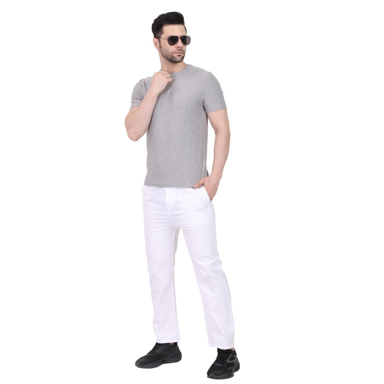 London Era Men's White Regular Fit Casual Track Pant-picture-46