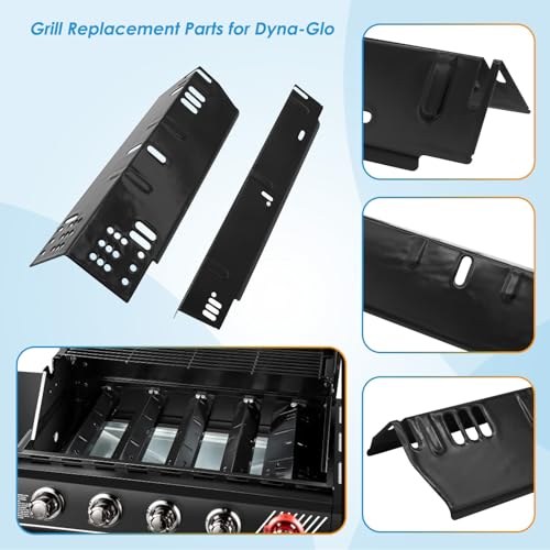 Image of Replacement Kit for Dyna-Glo 5-Burner Gas Grill DGH474CRP DGH474CRP-D DGH483CRP DGH483CRP-D DGH485CRP DGH485CRP-D, Heat Plate and Burner Kit for Dyna Glo 5 Burner Grill