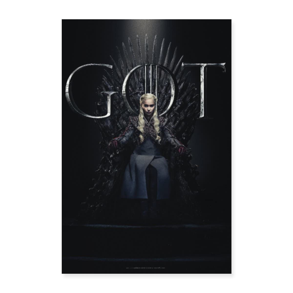 Spreadshirt Game Of Thrones Daenerys Targaryen GOT Poster 16" x 24" (40x60 cm), One Size, white