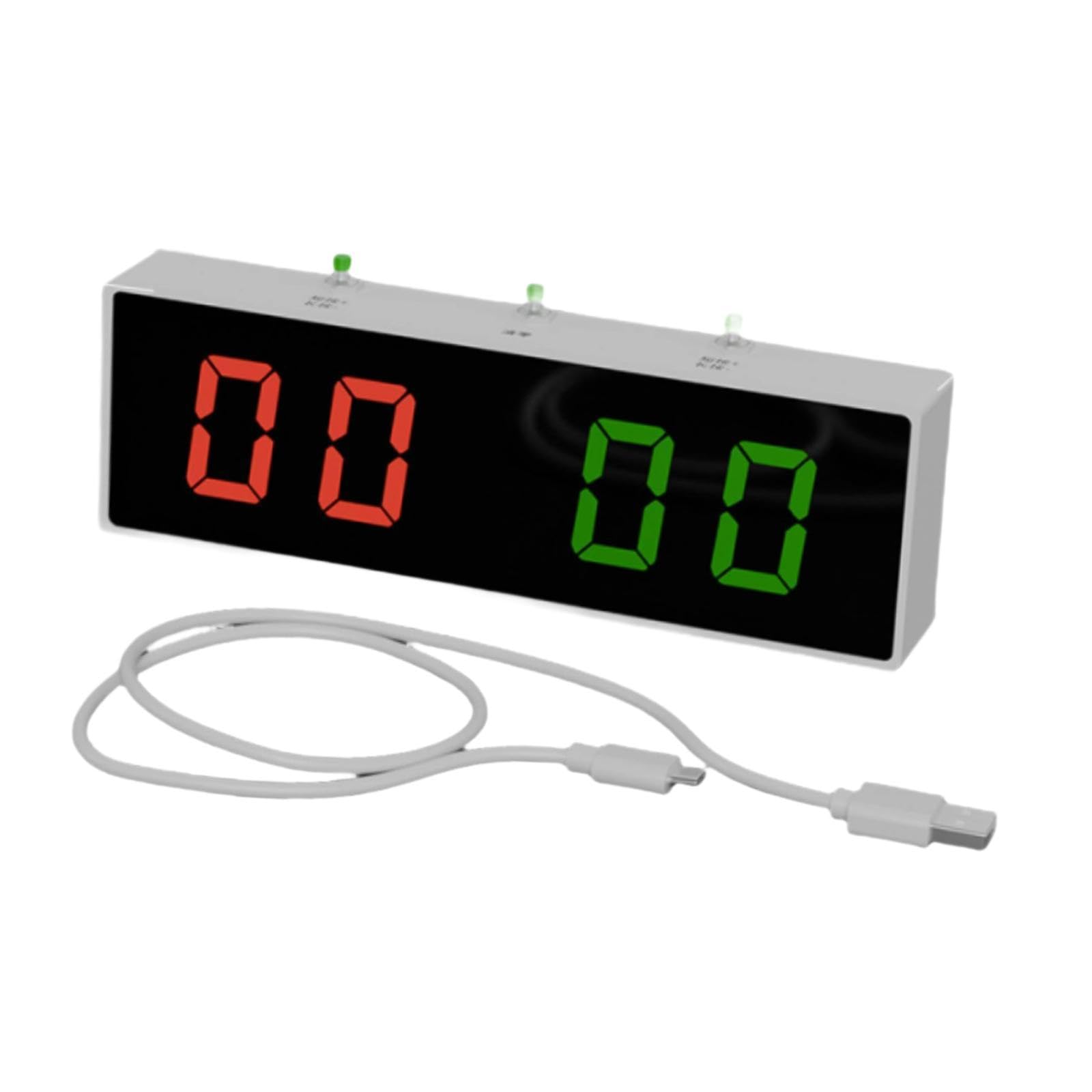 Oshhni Tabellone segnapunti elettronico Bianco Multifunzionale per competizioni Sportive, Regalo, Robusto tabellone Digitale per segnare i punteggi