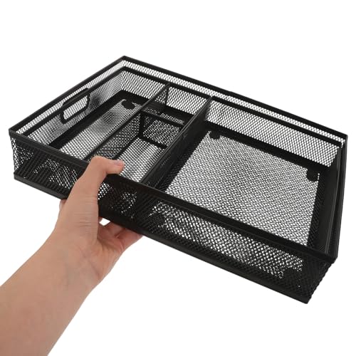 Boîte de rangement de bureau design moderne compartiments gain de place - 5