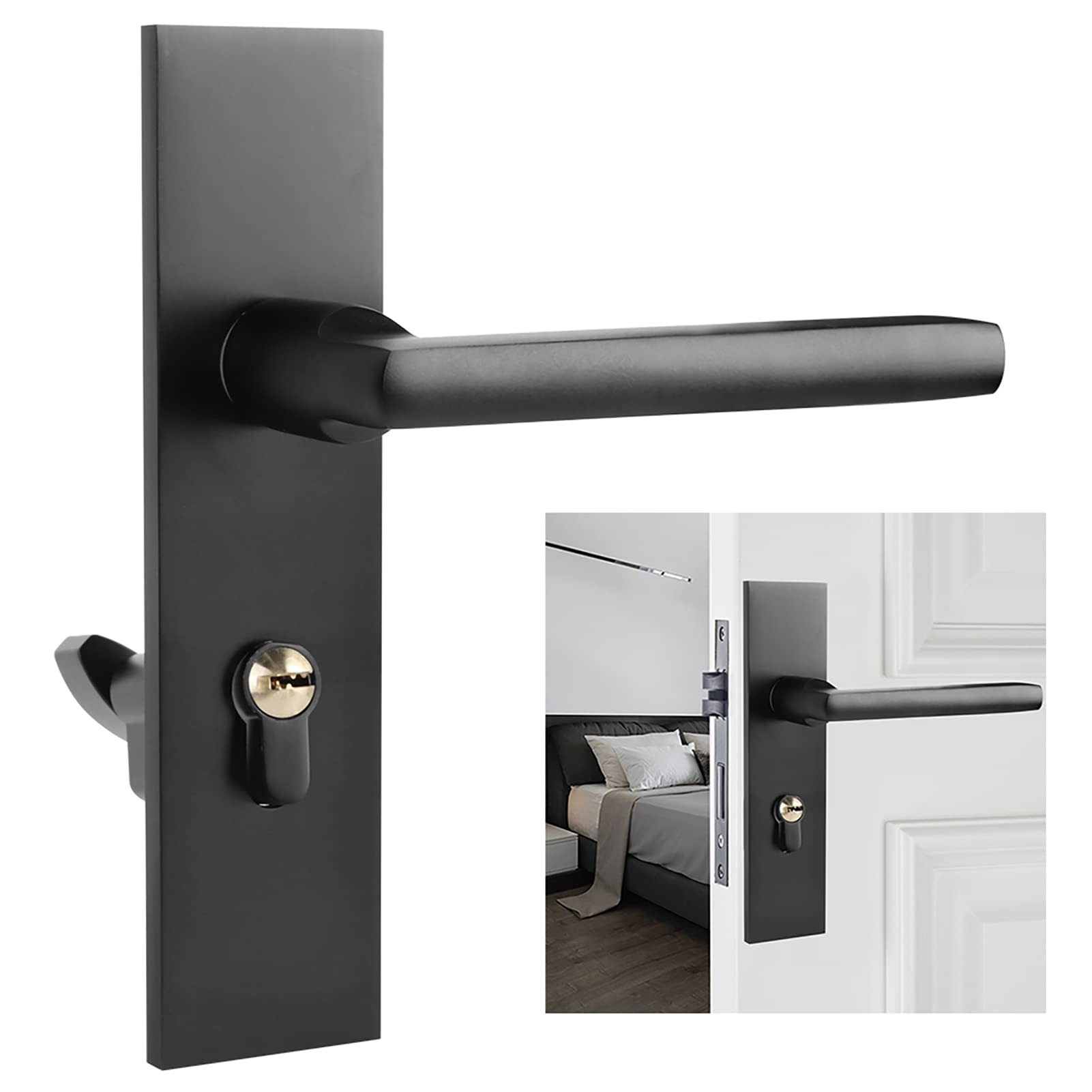 Locman Donna Set Maniglia Porta Stile Vittoriano Con Serratura Euro Per Porte Multiple E Camere - Foto 8