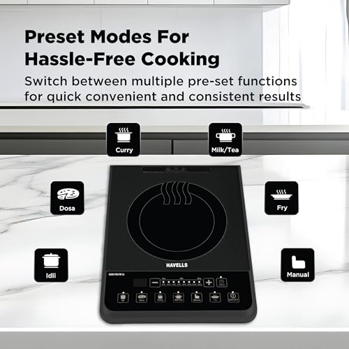 Image of Havells Cook Pro PB 16 Induction Cooktop| Black