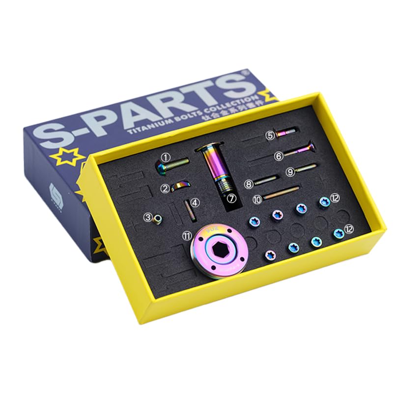 Titanium Derailleur Gear Screws Compatible with SRAM RED AXS (Rainbow)