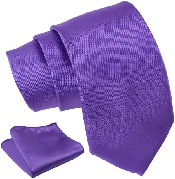 Axlon Men's Solid Micofiber Formal Tie Necktie with Pocket Square Set for Men (40 Colors) (AXSOLID_PN1)