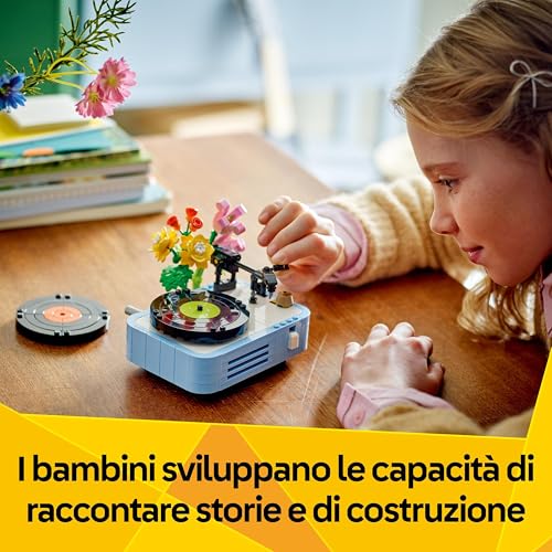 Creator 3 in 1 Giradischi con Fiori - Modellino Ricostruibile in Radio Retrò o in Microfono - Giochi Creativi per Bambine e Bambini da 8 Anni in su Fan della Musica - Idea Regalo - 31172 - Lego - Immagine 6
