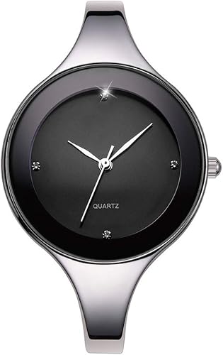 Weicam Reloj analógico de cuarzo de lujo para mujer, pulsera de acero inoxidable, mejor regalo