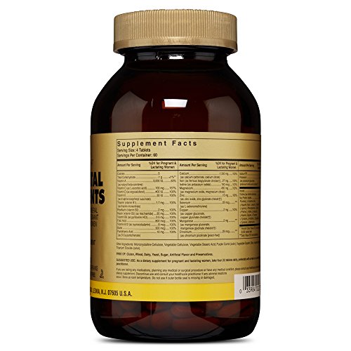 Solgar Prenatal Nutrients, 240 Tablets - Multivitamin & Mineral Formula For Pregnant & Lactating Women - Contains Zinc, Calcium Iron, Folic Acid, Vitamins C & E - Vegan, Gluten Free - 60 Servings #TOP3