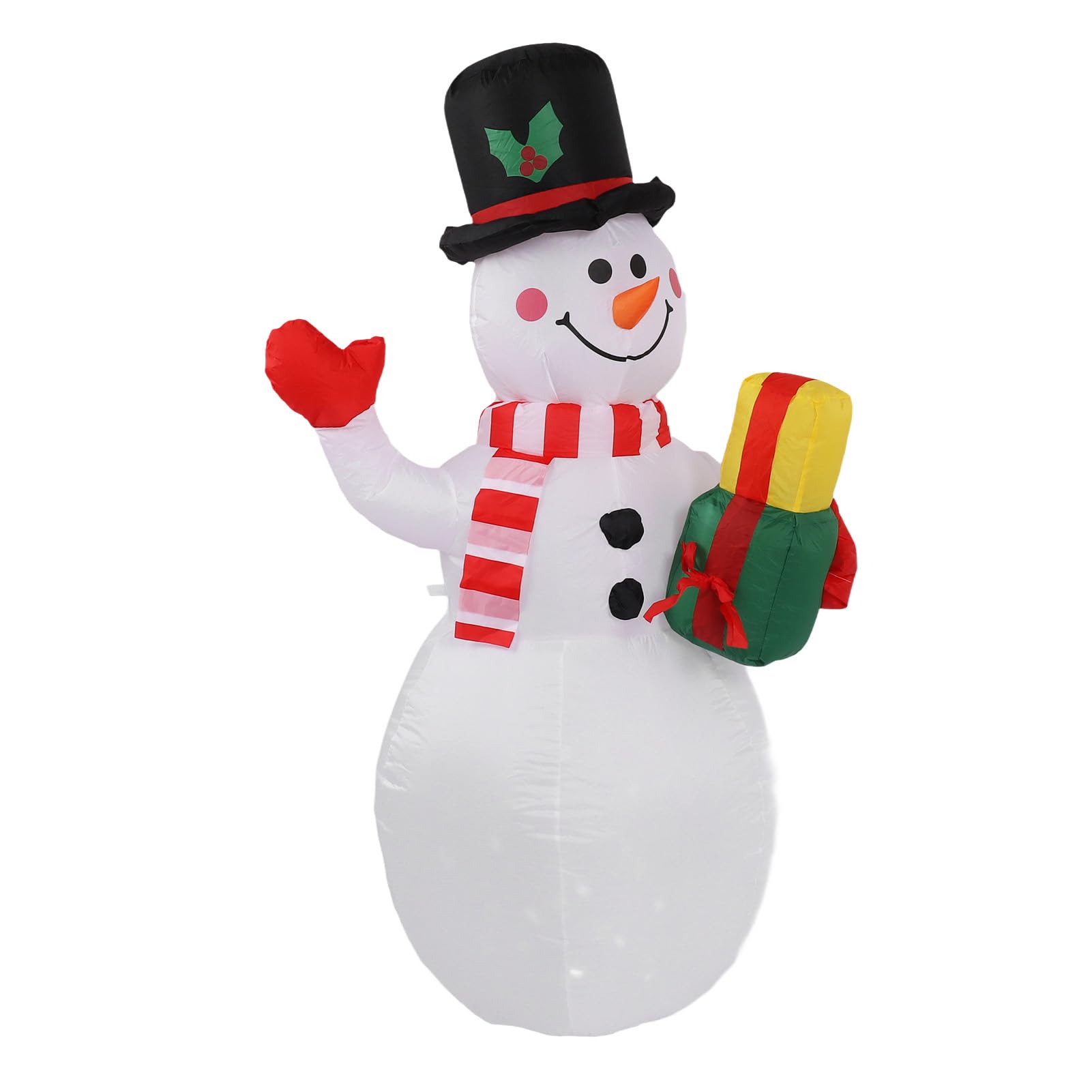 Bonhomme de Neige Gonflable de Noël avec Lumières LED, Décor Extérieur Festif pour Cour, Jardin et Pelouse (Prise UE)