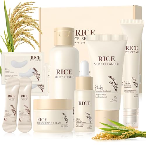 9 Piezas Rice Skincare Kit, Skincare Coreano Kit, Skin Care Set
