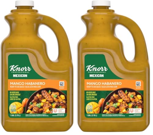 Knorr Professional Mango Habanero Sauce, Ready to Use Sauce for Foodservice, Gluten Free, 1 Gallon, Pack of 2