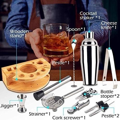 Set de Coctelera de Acero Inoxidable 12 Piezas con Soporte miniatura 2