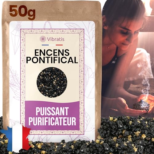 Encens Pontifical en Grain 50g Qualité A++ | Puissant pour Purification, Protection, Élévation du Niveau Vibratoire | Connexion à sa Part Divine | Encens d'Église