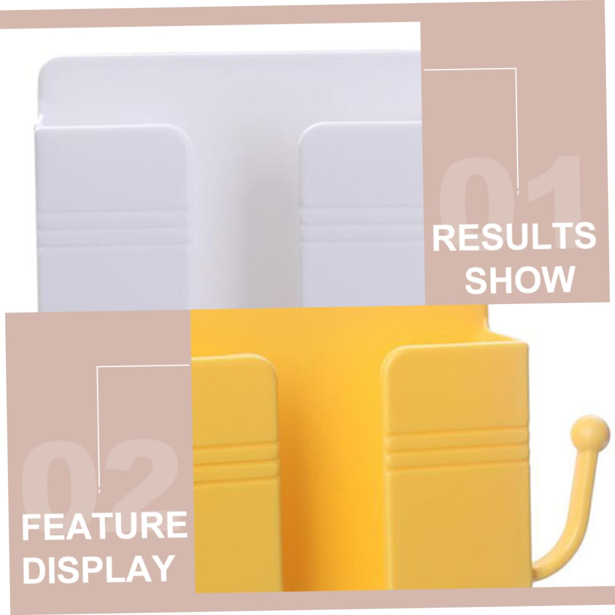 Soporte de pared para teléfono – 5 soportes para teléfono móvil y tableta con puerto de carga, soportes ajustables para teléfono para decoración del hogar y montaje en TV