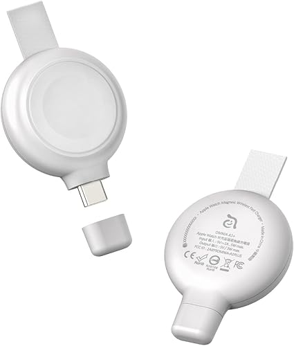 ADAM elements Cargador de reloj inalámbrico magnético portátil USB-C - Omnia A1+ Cargador rápido inalámbrico magnético para Apple Watch todas las