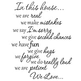 VWAQ VWAQ-1924 in This House Decals Family Rules Quotes Sayings Vinyl Wall Art Stickers