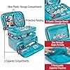 SINGER Sewing Accessories Organizer (Bag Only) – Double Layer Portable Sewing Storage Bag | 2 Detachable Pouches and 18 Compartments, Large Sewing Supplies & Crafting Carry-all (Teal) #3