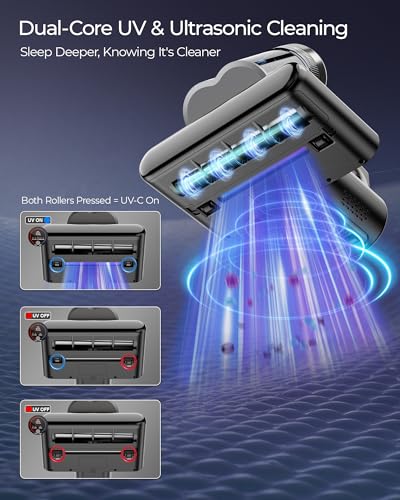 Image of Teant Cordless Mattress Bed Vacuum, 18kPa Suction & LED Display, Model MV01