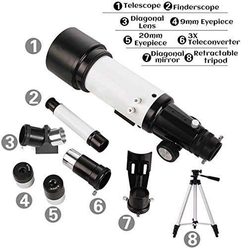 Telescopio refractor astronómico 70mm para principiantes miniatura 4