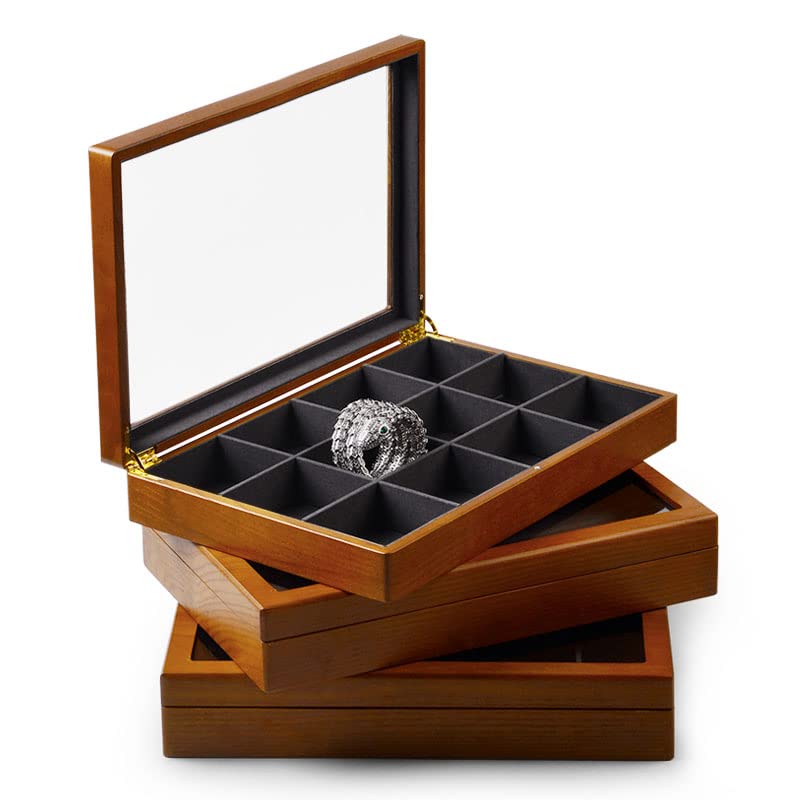Keebofly Wandmontage Sieraden Organizer Met Rustiek Hout Grote Ruimte Sieraden Kabinet, Houder, Opbergdoos voor Kettingen, Oorbellen, Armbanden, Ring