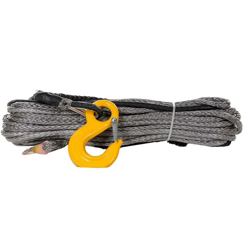 Lina do wyciągarki, Lina 10 mm x 30 m Syntetyczna linka wciągarki Uhmwpe z hakiem do narzędzi do pojazdów terenowych 4x4 Pomarańczowy, czerwony, niebieski, szary(Oranje)