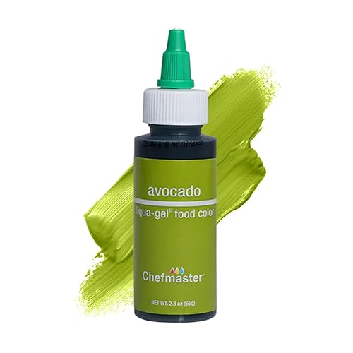 Chefmaster Aguacate Liqua-Gel Colorante de alimentos  Color vibrante  Tinta de grado profesional para glaseado, glaseado, fondant  Horneado y