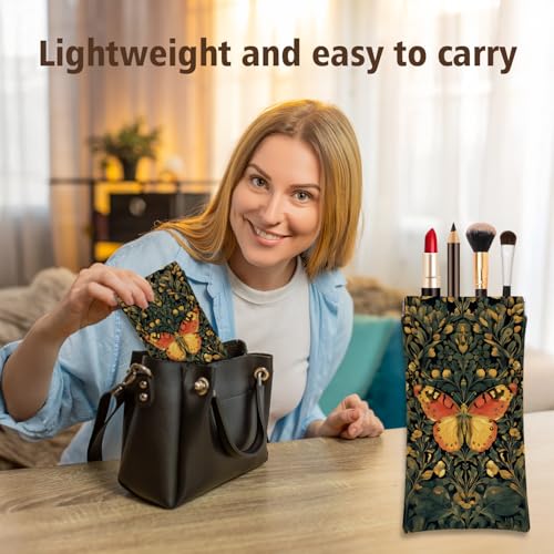 Image of Eyeglasses Sunglasses Case PU Soft Squeeze Top Glasses Pouch for Women Men,Animal Pattern Portable Anti Scratch