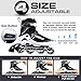 PAPAISON Adjustable Inline Skates for Kids and Adults with Full Light Up Wheels, Outdoor Roller Skates for Girls and Boys, Men and Women