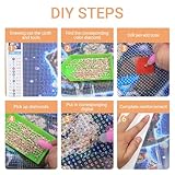 5D DIY Diamond Art Painting Kit Full Drill, Colorful Diamond Art Craft Crystal Embroidery Cross Stitch Pictures Paintings by Numbers for Kids Adults Gifts Home Wall Decoration - Gentleman Donald Duck - Image 3