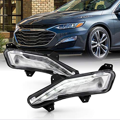 AKKON - Fits 2019-2023 Chevy Malibu Sedan LED DRL Model Bumper Turn Signal Lamp Fog Lights Pair Driver Left+Passenger Right