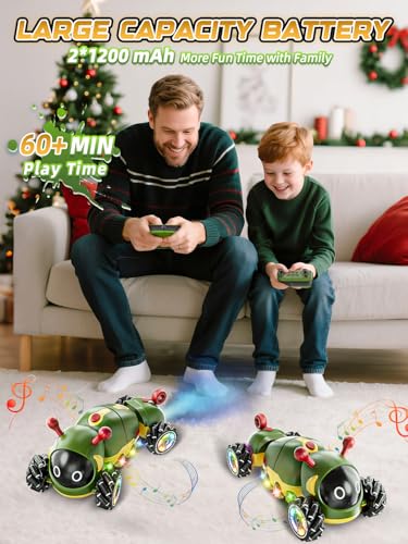 Robot chenille télécommandé rotatif à 360° tout terrain avec spray