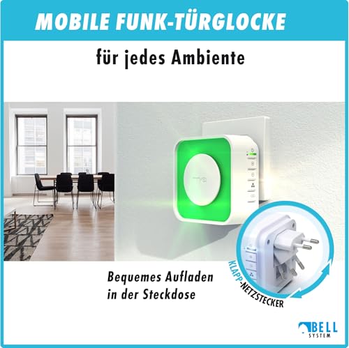 m-e Funk-Sensormatte Mobiles Sicherheits- & Komfort-System sowie Pflegehilfe für zu Hause (Funk-Sensormatte + Mobile Klingel)