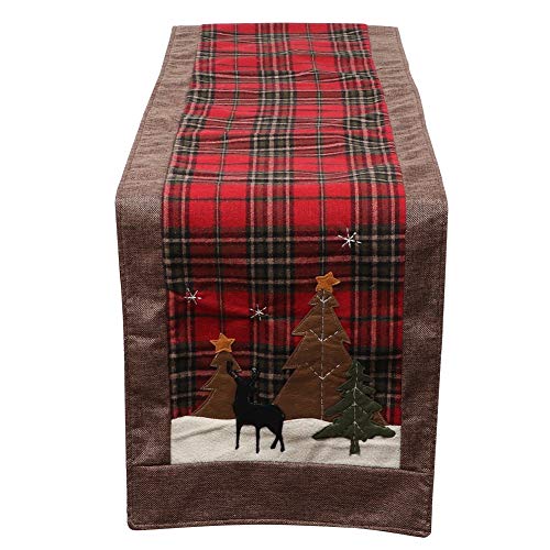 Mantel De Navidad, Rectángulo Mantel De Navidad Mantel Temático De Navidad Rejilla De Navidad Mesa De Comedor Cubierta De Corredor Mantel De Tela Escocesa Roja Mantel De Navidad Para Mesas Rectangular