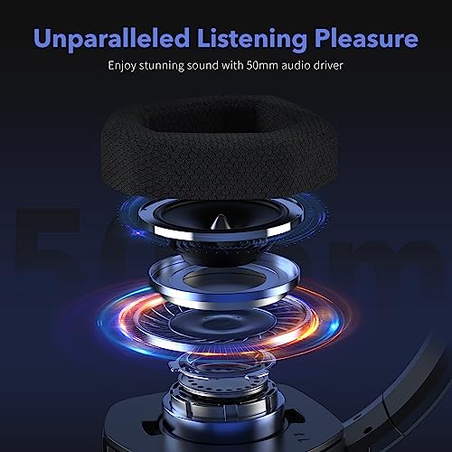 Image of NUBWO N16 Gaming Headset - Noise Canceling Mic, Stereo Sound, and Comfortable Design for PS5, PS4, Xbox One, Switch, PC, Laptop, and Mac (Blue)
