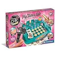 Clementoni - Crazy Chic Studio: Temporary Tattoo Kit for Kids with Stencils & Paints (6+ Years)