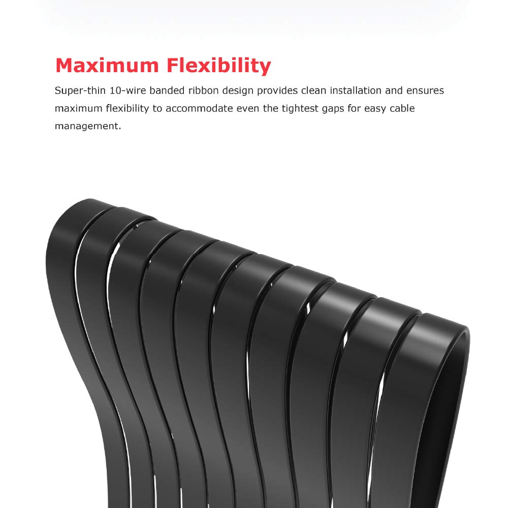 Akasa RISER BLACK XL | Kabel podnoszący PCIe 3.0 | przedłużacz PCIe | Ekranowanie EMI | 1000 mm | AK-CBPE01-100B