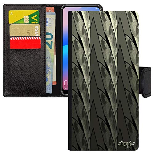 Coque pour Samsung A31 avec rabat portefeuille en marbre triangle gris