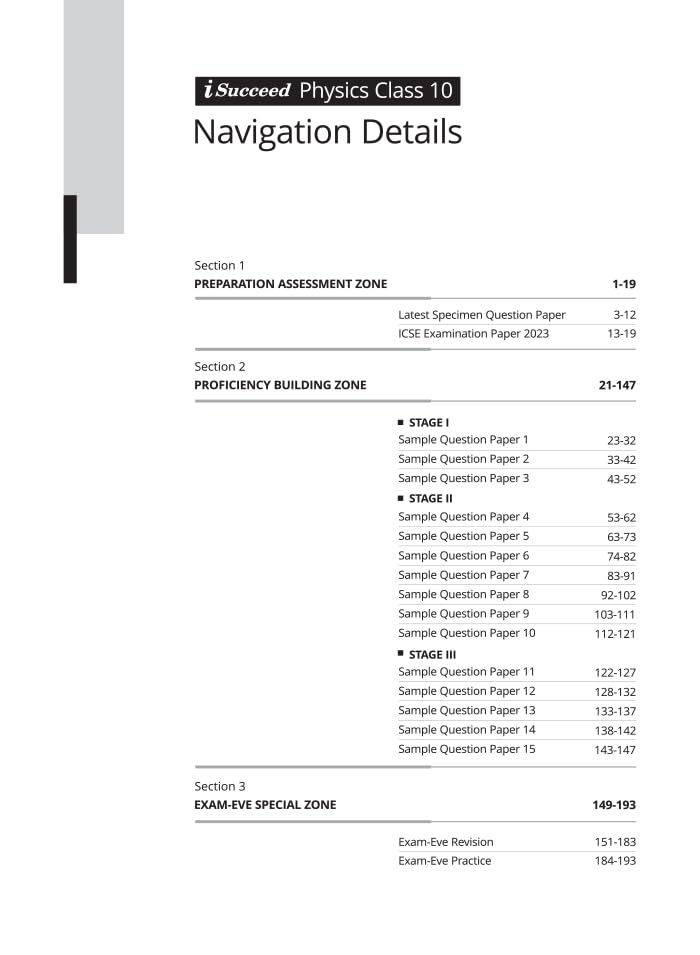 Image of Arihant ICSE Sample Question Papers Class 10 Physics Book for 2024 Board Exam