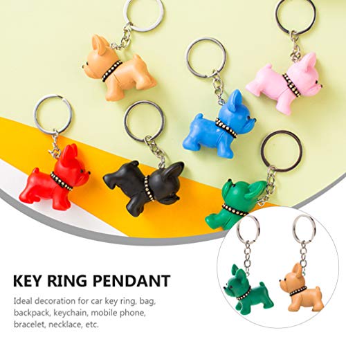 SOIMISS Pcs 2 Chaveiro Cão Francês Bull Dog Pingente Anel Chave Cão Animal de Estimação Memorial Jói