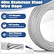 KDISHKRA 40M Edelstahl Drahtseil Set 2mm - 80pcs mit Seilspanner – Stahlseil Spannsystem für Lichterketten, Rankhilfe, Sonnensegel, Vorhang, Zaun, Wäscheleine, Garten & Balkon Befestigung