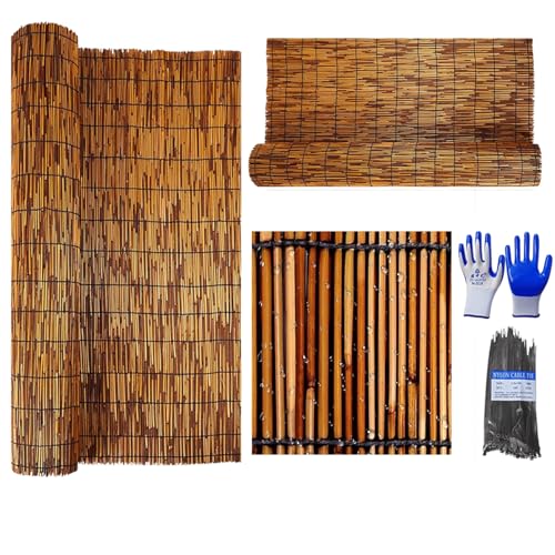 Natural Reed Fencing Reed Fence 2-3-4-5-6FT High Balcony Reed Fence Privacy Reed Screen Outdoor for Patio Balcony Garden Backyard(3 x 10 FT)