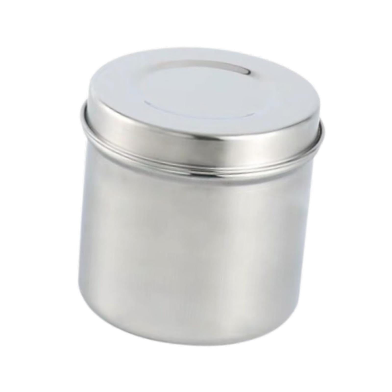 harayaa Récipient en Acier pour Pommade Médicale avec Couvercle pour Boules de Coton dans Les Salons, 9 Cm X 9.2 Cm
