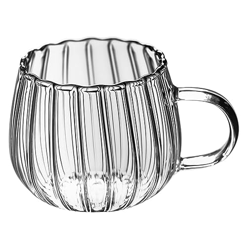 AUTSUPPL Glass Mugs Pumpkin Design Coffee Mug with Handle Juice Container for Home/office