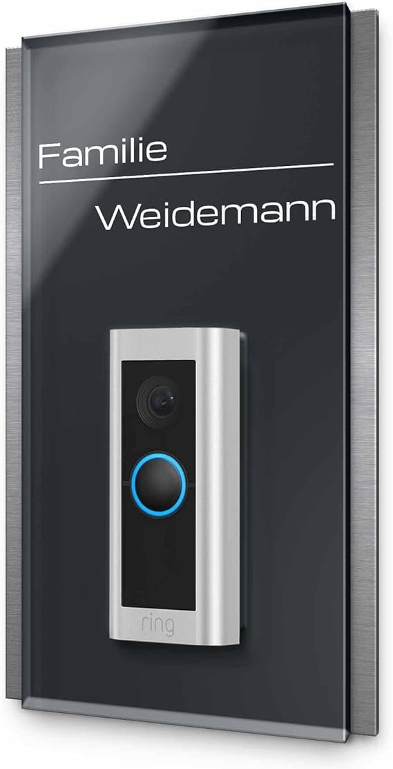 CHRISCK design Hochwertiges Klingelschild für Ring Video Doorbell Pro 1