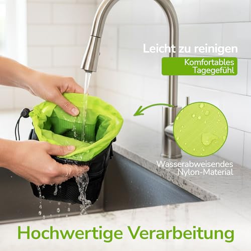 ZENOVA PETS Leckerlitasche für Hunde, großer Leckerlibeutel & Snackbeutel Hund mit Reisenapf, Clicker, Kotbeutelspender & Handyfach, 3 Tragemöglichkeiten, ideale Futtertasche für Hundetraining